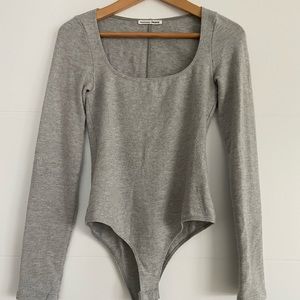 Reformation Grey Katie Bodysuit Size S